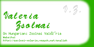 valeria zsolnai business card